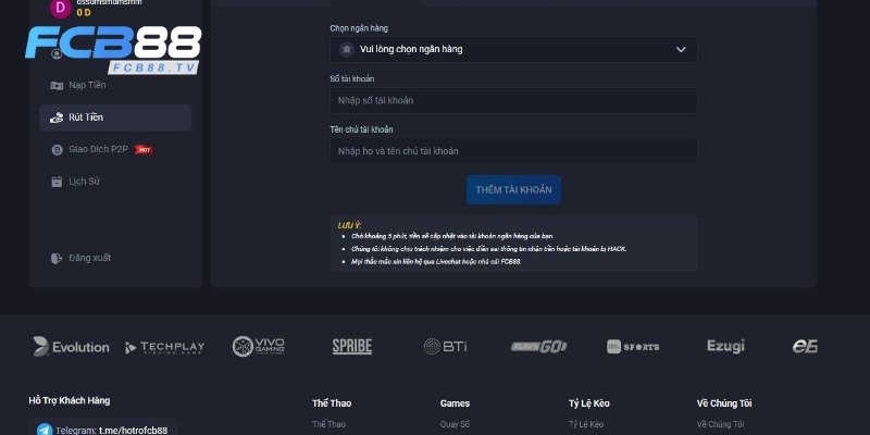 Hướng dẫn chi tiết các bước rút tiền FC88